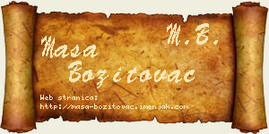 Maša Bozitovac vizit kartica